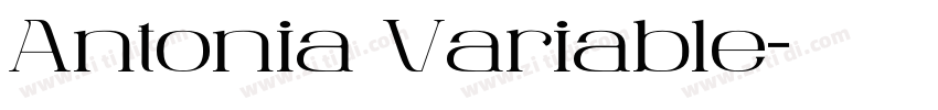 Antonia Variable字体转换